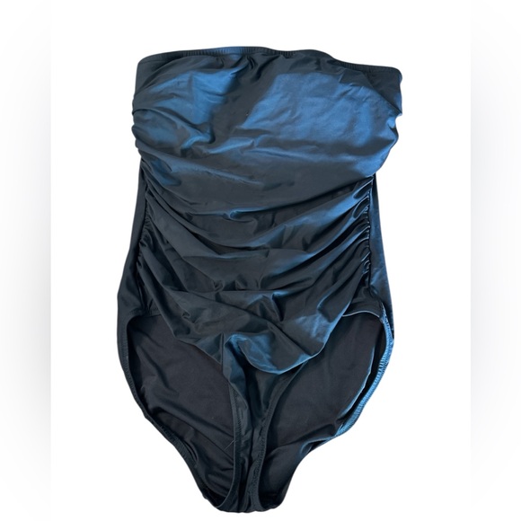 Ruched Bandeau One Piece Swimsuit by J.Crew; - Picture 5 of 8